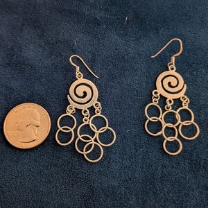 Elegant Sterling Silver Spiral Dangle Earrings